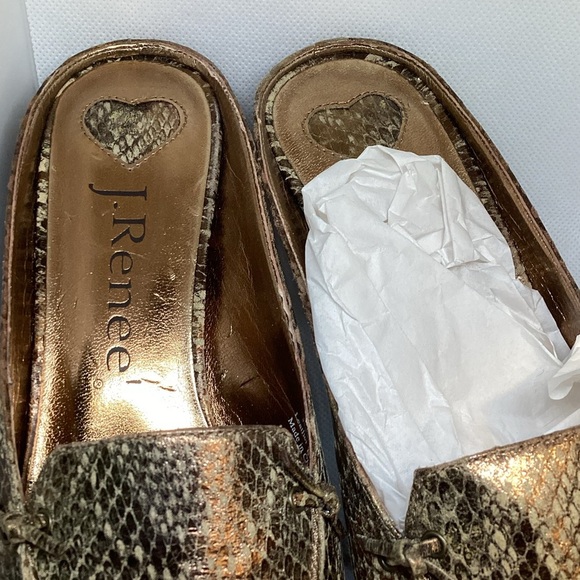 NEW J.RENEE VINTAGE Brown Metallic MULE - Picture 8 of 12